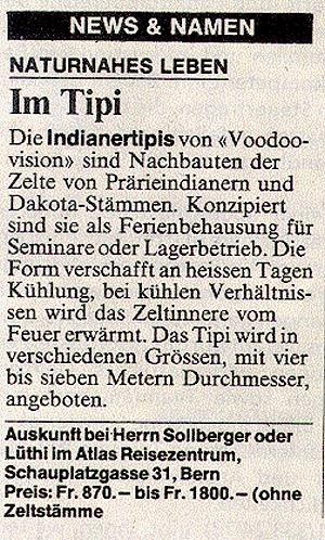  16.07.1994 - Der BundNaturnahes Leben - im Tipi