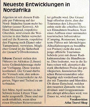 16.09.1996 - Moto Sport SchweizNeueste Entwicklungen in Nordafrika
