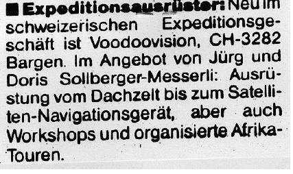  01.04.1994 - OutdoorExpeditionsausrüster