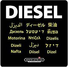 NEU: Diesel-Kleber 16-sprachig