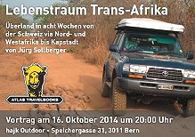 Gratis-Vortrag Trans-Afrika mit Jürg Sollberger