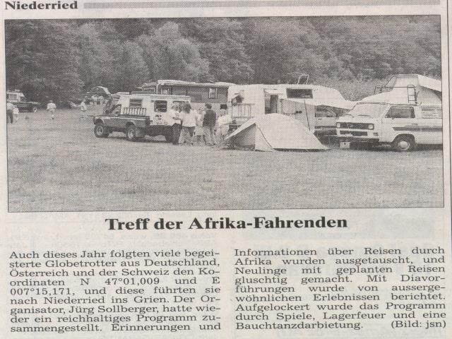  16.08.1995 - Bieler TagblattTreff der Afrika Fahrenden